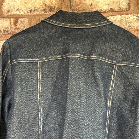Ruby Rd. Blue Denim Jacket with Gold Accents - Picture 6 of 6